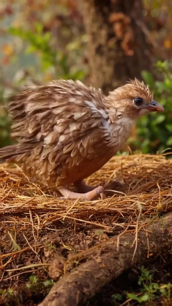 A ptarmigan changes feathers from brown to white in a time-lapse style, sitting on a nest…