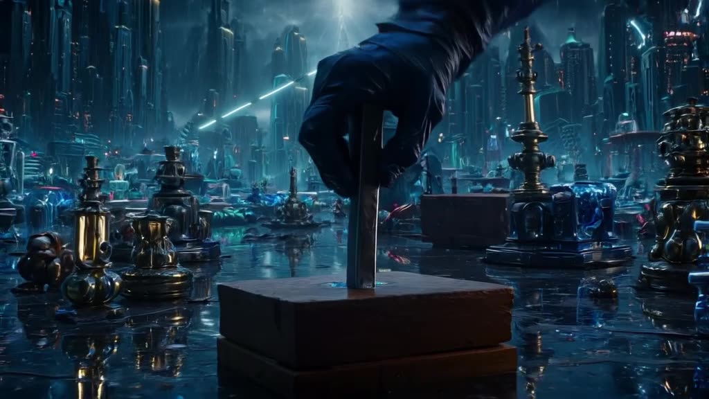 POV: You drop a chisel on a block of cherry wood; the wood splits open to reveal a glowin…