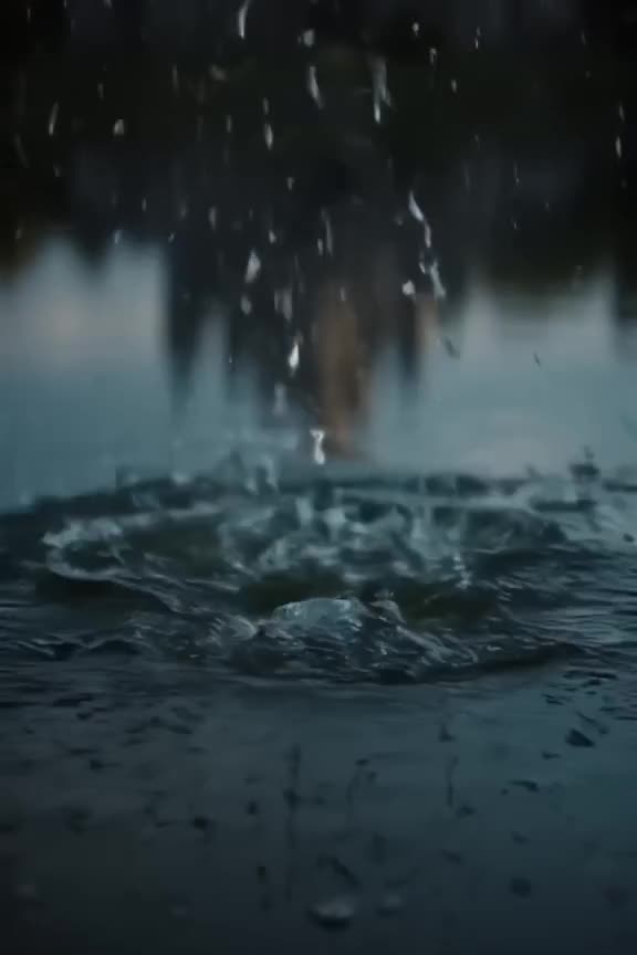 A drop of water hits a still pond, the ripple expands to reveal a full-scale, mirror-imag…