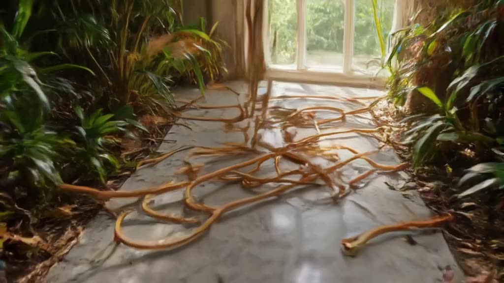 Sneaker laces untie themselves rapidly, whipping across a marble floor and wrapping aroun…