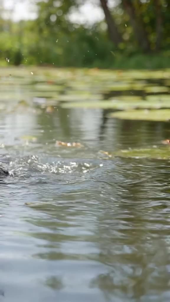 A single sneaker floats down the canal, bouncing gently off lily pads. It is laced up and…