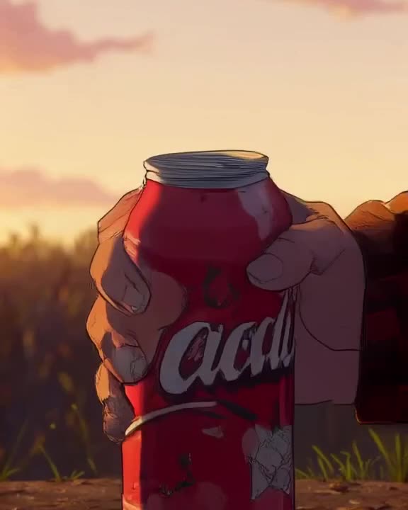 A soda can is shaken and opened, but instead of spraying, the fizz shoots straight up lik…