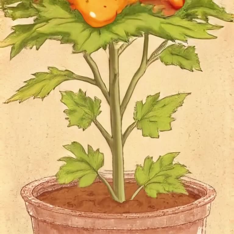 A burger grows like a plant from a pot of soil. Leaves of lettuce sprout, tomatoes bloom …