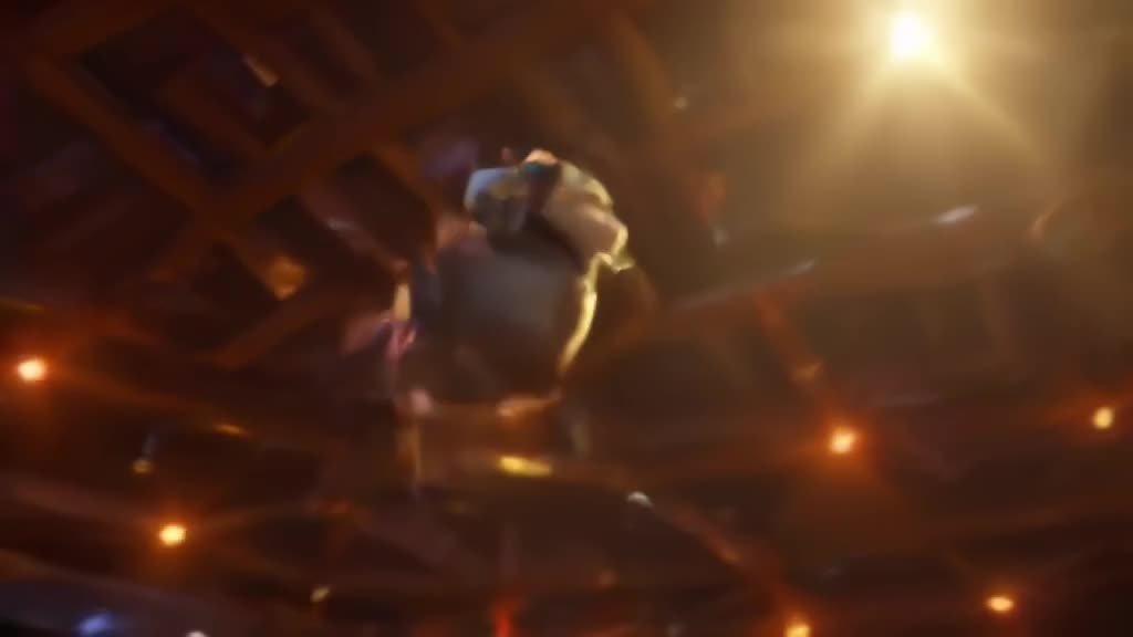 A tiny hamster wearing futuristic headphones leaps over glowing EQ bars in a massive unde…
