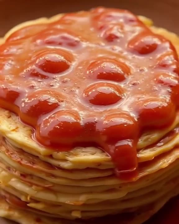 A stack of pancakes wobbles in unison like jelly, letting out a soft 'boing' sound. Warm …